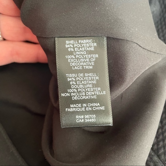 Rebecca Taylor black textured lattice detail career dress‎ size 6 - Picture 8 of 8